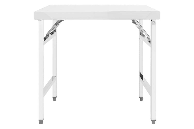 Foldbart arbejdsbord til køkken 85x60x80 cm rustfrit stål - Garageinteriør & garageopbevaring - Arbejdsbænk