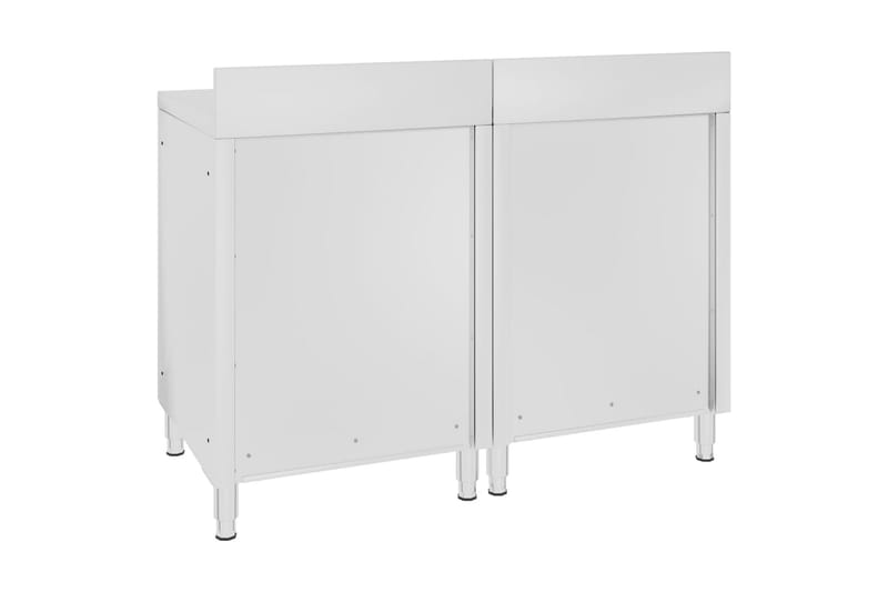 Kommercielt køkkenbord med skab 120x60x96 cm rustfrit stål - Hus & renovering - Garage & værksted - Garageinteriør & garageopbevaring