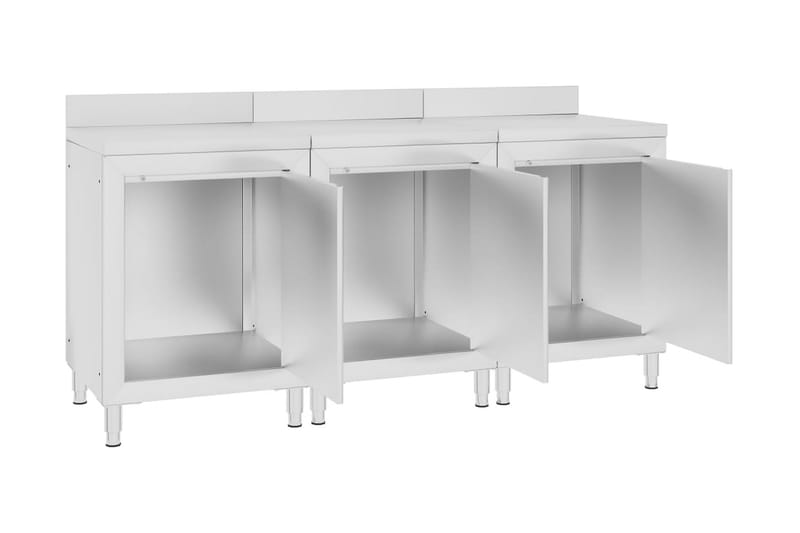 Kommercielt køkkenbord med skab 180x60x96 cm rustfrit stål - Hus & renovering - Garage & værksted - Garageinteriør & garageopbevaring