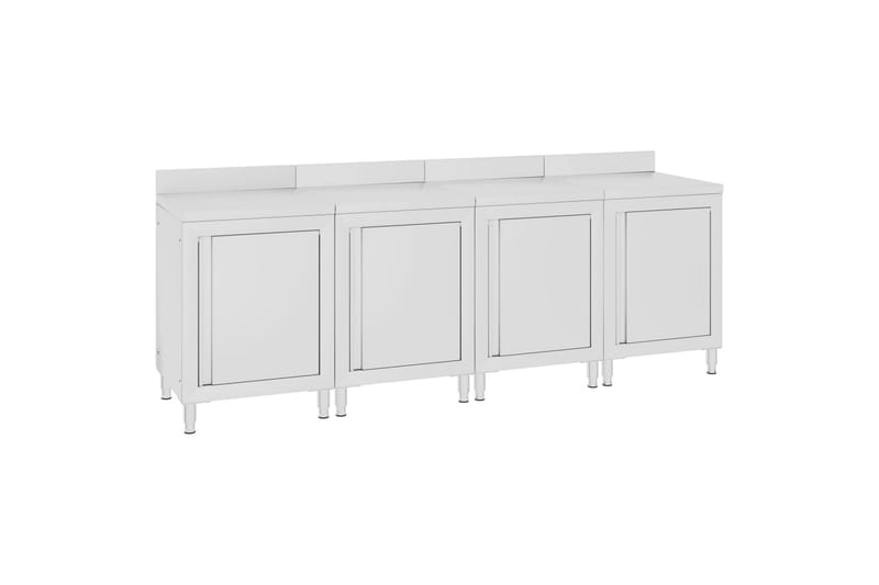 Kommercielt køkkenbord med skab 240x60x96 cm rustfrit stål - Hus & renovering - Garage & værksted - Garageinteriør & garageopbevaring