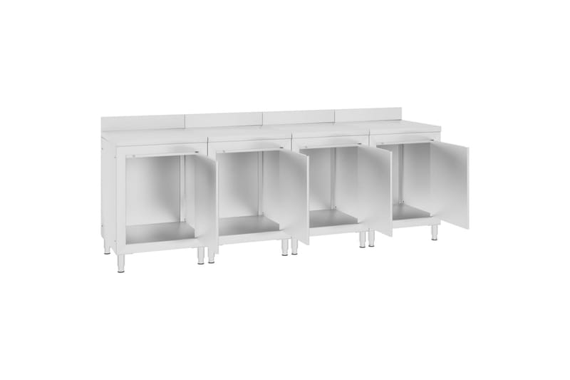 Kommercielt køkkenbord med skab 240x60x96 cm rustfrit stål - Hus & renovering - Garage & værksted - Garageinteriør & garageopbevaring