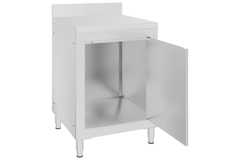 kommercielt køkkenbord med skab 60x60x96 cm rustfrit stål - Hus & renovering - Garage & værksted - Garageinteriør & garageopbevaring