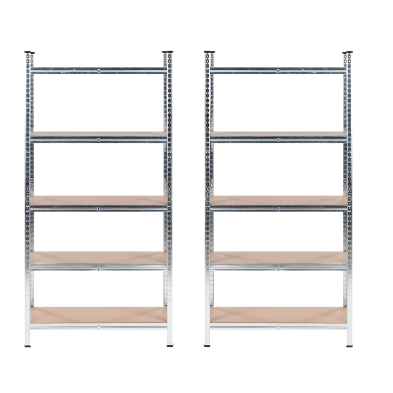 Sæt med 2 garagehylder Xitta 75 cm - Sølv/Brun - Havemøbler - Øvrigt havetilbehør - Tilbehør udendørs - Blomstereoler