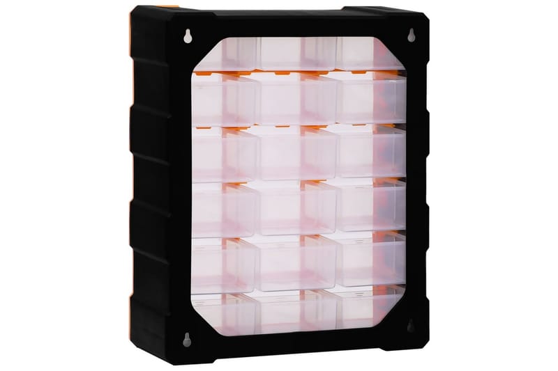 skuffereol med 18 skuffer 38x16x47 cm - Orange - Hus & renovering - Garage & værksted - Garageinteriør & garageopbevaring