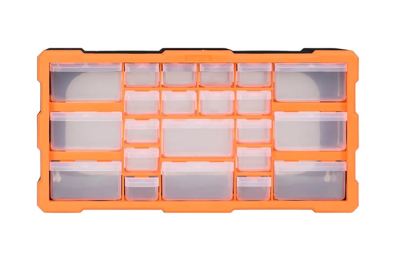 Skuffereol Med 22 Skuffer 49X16X25,5 cm - Orange - Hus & renovering - Garage & værksted - Garageinteriør & garageopbevaring