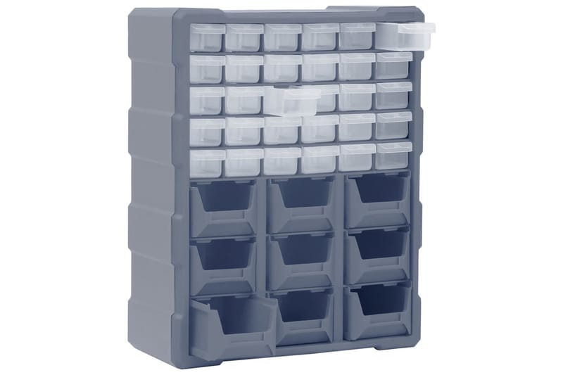 skuffereol med 39 skuffer 38x16x47 cm - Grå - Hus & renovering - Garage & værksted - Garageinteriør & garageopbevaring