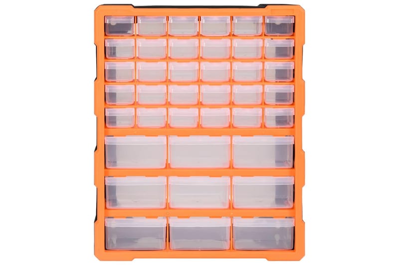 Skuffereol Med 39 Skuffer 38X16X47 cm - Orange - Hus & renovering - Garage & værksted - Garageinteriør & garageopbevaring