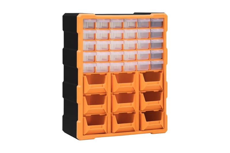skuffereol med 39 skuffer 38x16x47 cm - Orange - Hus & renovering - Garage & værksted - Garageinteriør & garageopbevaring