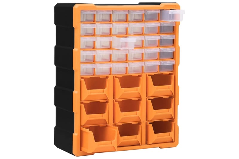 skuffereol med 39 skuffer 38x16x47 cm - Orange - Hus & renovering - Garage & værksted - Garageinteriør & garageopbevaring