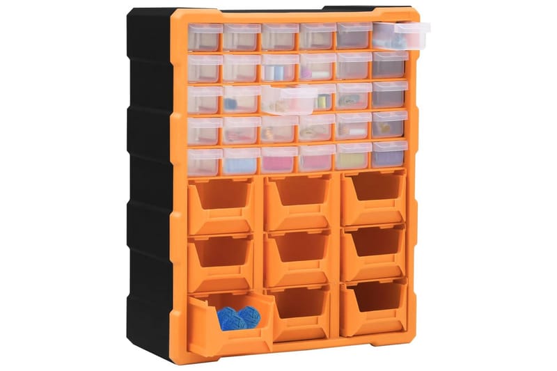 skuffereol med 39 skuffer 38x16x47 cm - Orange - Hus & renovering - Garage & værksted - Garageinteriør & garageopbevaring