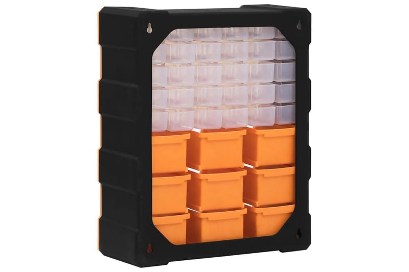 skuffereol med 39 skuffer 38x16x47 cm - Orange - Hus & renovering - Garage & værksted - Garageinteriør & garageopbevaring