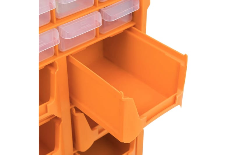 skuffereol med 39 skuffer 38x16x47 cm - Orange - Sortimentkasse - Garageinteriør & garageopbevaring