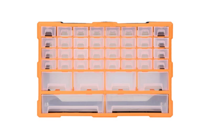 Skuffereol Med 40 Skuffer 52X16X37,5 cm - Orange - Hus & renovering - Garage & værksted - Garageinteriør & garageopbevaring