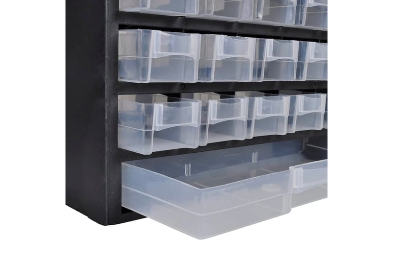 sorteringskasse til værksted 41 skuffer plastik - Sort - Sortimentskab - Garageinteriør & garageopbevaring