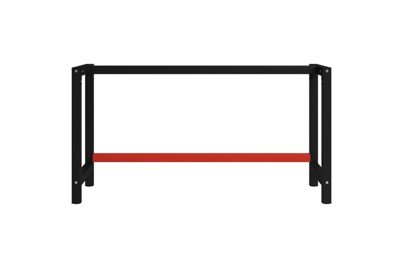 Stel til arbejdsbænk 150x57x79 cm metal sort og rød - Sort - Hus & renovering - Garage & værksted - Garageinteriør & garageopbevaring