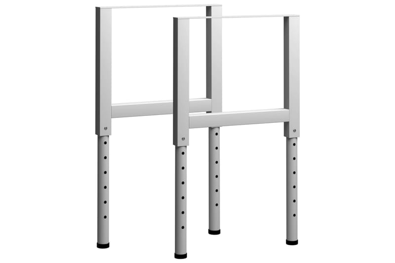 Stel til arbejdsbænk 2 stk. 55x(69-95,5) cm metal grå - Grå - Hus & renovering - Garage & værksted - Garageinteriør & garageopbevaring