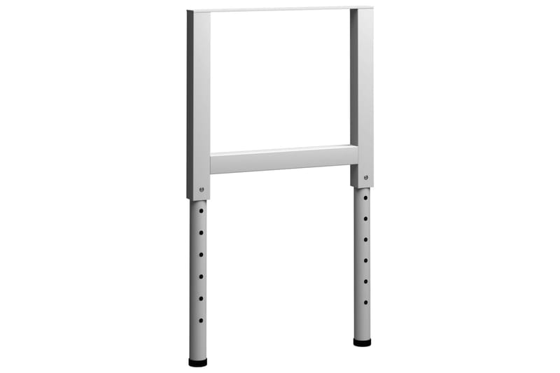 Stel til arbejdsbænk 2 stk. 55x(69-95,5) cm metal grå - Grå - Hus & renovering - Garage & værksted - Garageinteriør & garageopbevaring