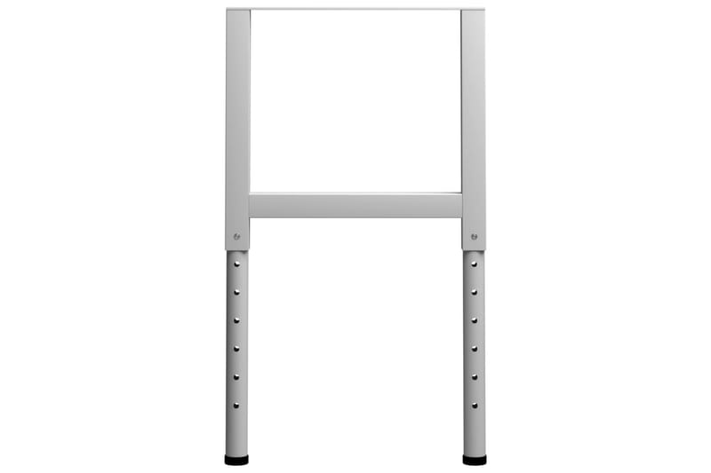 Stel til arbejdsbænk 2 stk. 55x(69-95,5) cm metal grå - Grå - Hus & renovering - Garage & værksted - Garageinteriør & garageopbevaring