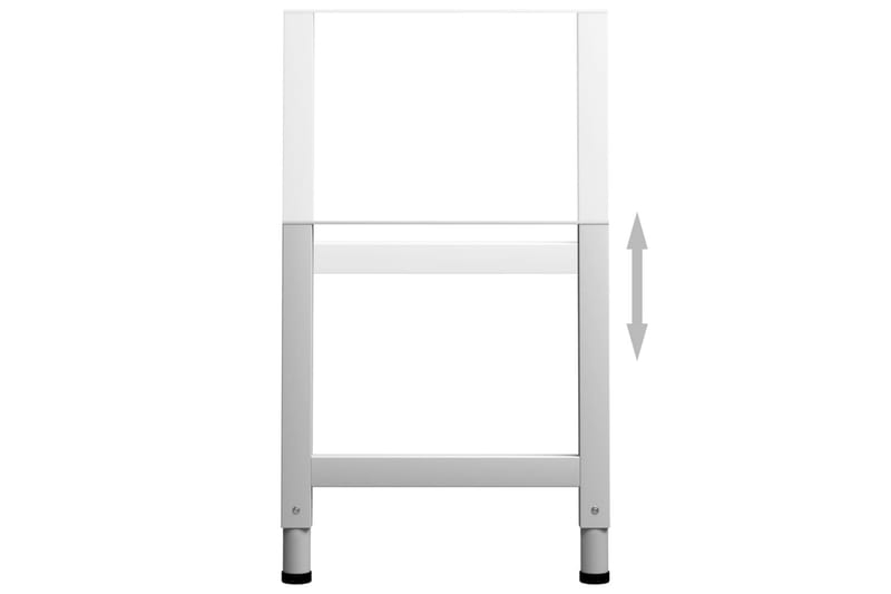 Stel til arbejdsbænk 2 stk. 55x(69-95,5) cm metal grå - Grå - Hus & renovering - Garage & værksted - Garageinteriør & garageopbevaring