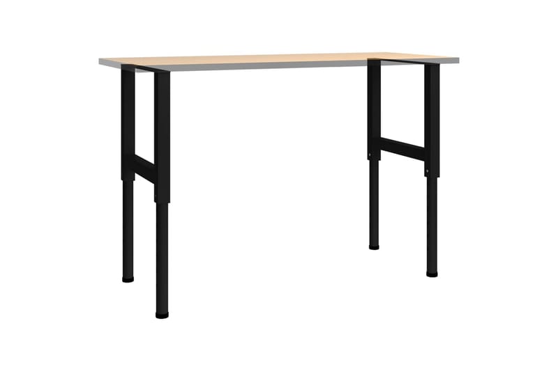 Stel til arbejdsbænk 2 stk. 55x(69-95,5) cm metal sort - Sort - Hus & renovering - Garage & værksted - Garageinteriør & garageopbevaring