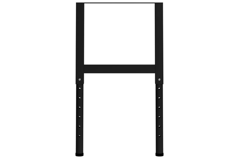 Stel til arbejdsbænk 2 stk. 55x(69-95,5) cm metal sort - Sort - Hus & renovering - Garage & værksted - Garageinteriør & garageopbevaring