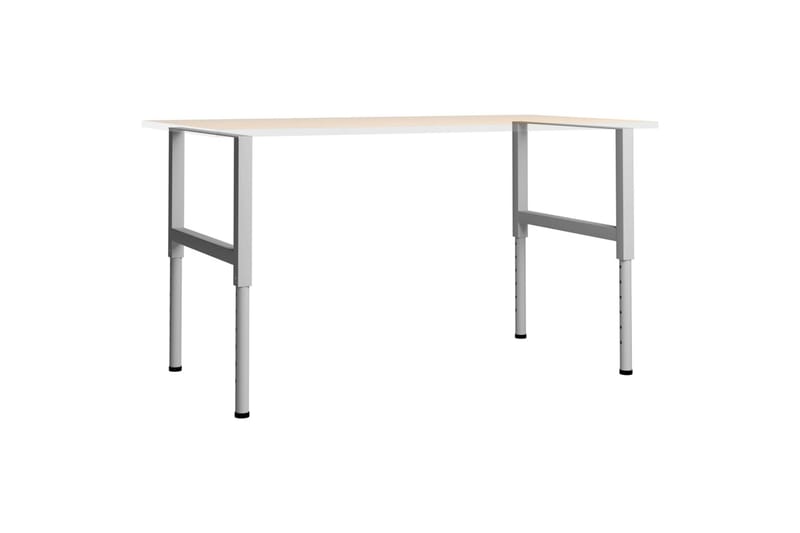 Stel til arbejdsbænk 2 stk. 85x(69-95,5) cm metal grå - Grå - Hus & renovering - Garage & værksted - Garageinteriør & garageopbevaring