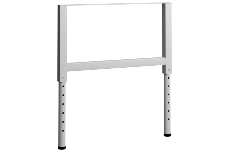 Stel til arbejdsbænk 2 stk. 85x(69-95,5) cm metal grå - Grå - Hus & renovering - Garage & værksted - Garageinteriør & garageopbevaring