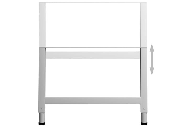Stel til arbejdsbænk 2 stk. 85x(69-95,5) cm metal grå - Grå - Hus & renovering - Garage & værksted - Garageinteriør & garageopbevaring