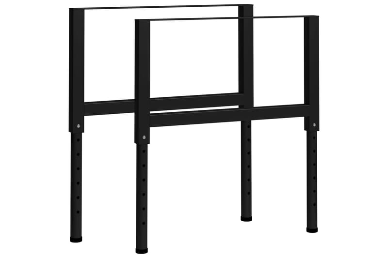Stel til arbejdsbænk 2 stk. 85x(69-95,5) cm metal sort - Sort - Hus & renovering - Garage & værksted - Garageinteriør & garageopbevaring