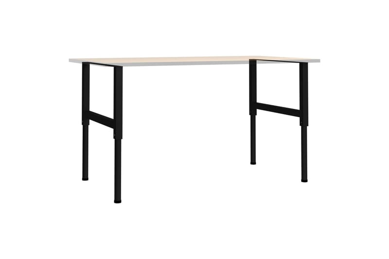 Stel til arbejdsbænk 2 stk. 85x(69-95,5) cm metal sort - Sort - Hus & renovering - Garage & værksted - Garageinteriør & garageopbevaring