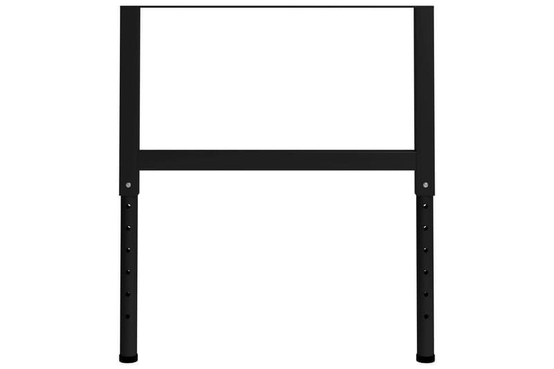 Stel til arbejdsbænk 2 stk. 85x(69-95,5) cm metal sort - Sort - Hus & renovering - Garage & værksted - Garageinteriør & garageopbevaring