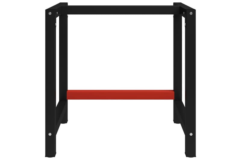 Stel til arbejdsbænk 80x57x79 cm metal sort og rød - Sort - Hus & renovering - Garage & værksted - Garageinteriør & garageopbevaring