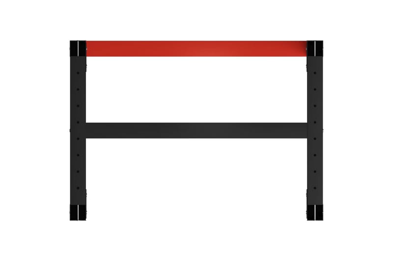 Stel til arbejdsbænk 80x57x79 cm metal sort og rød - Sort - Hus & renovering - Garage & værksted - Garageinteriør & garageopbevaring