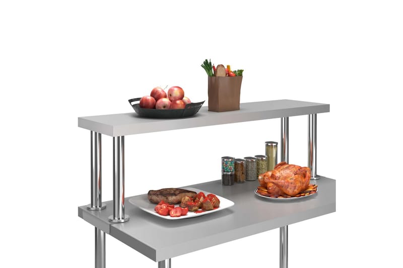 Tophylde Til Arbejdsbord 120x30x35 cm Rustfrit Stål - Hus & renovering - Garage & værksted - Garageinteriør & garageopbevaring