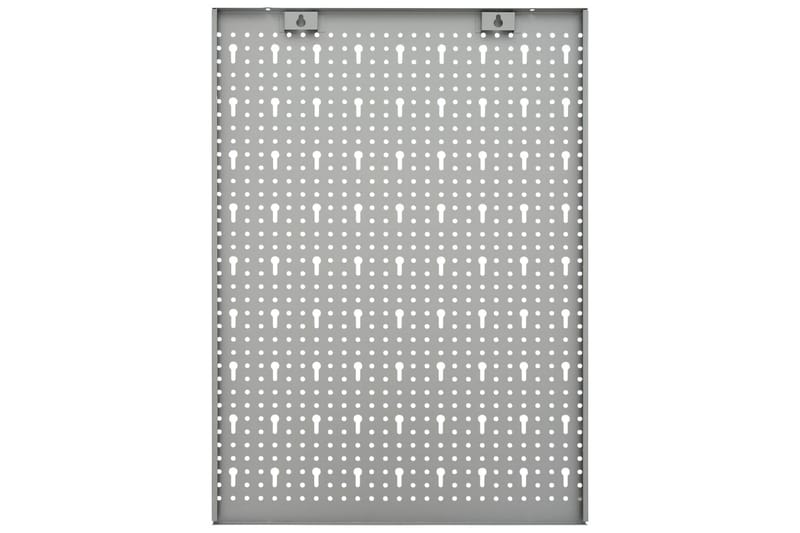 vægmonterede værktøjspaneler 4 stk. 40x58 cm stål - Grå - Hus & renovering - Garage & værksted - Garageinteriør & garageopbevaring