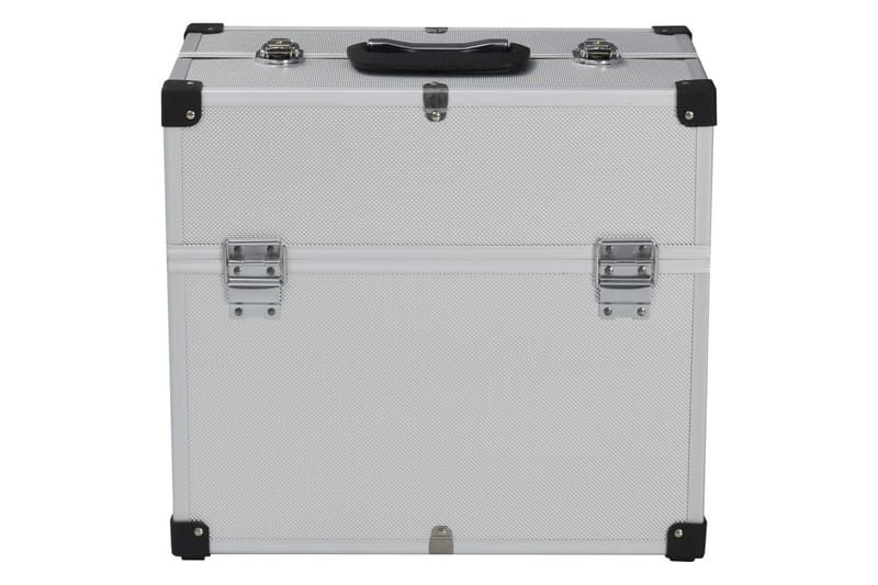 værktøjskasse 43,5 x 22,5 x 34 cm sølvfarvet aluminium - Værktøjstaske - Garageinteriør & garageopbevaring