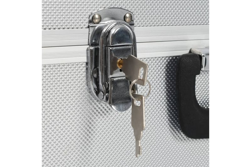 værktøjskasse 43,5 x 22,5 x 34 cm sølvfarvet aluminium - Hus & renovering - Garage & værksted - Garageinteriør & garageopbevaring