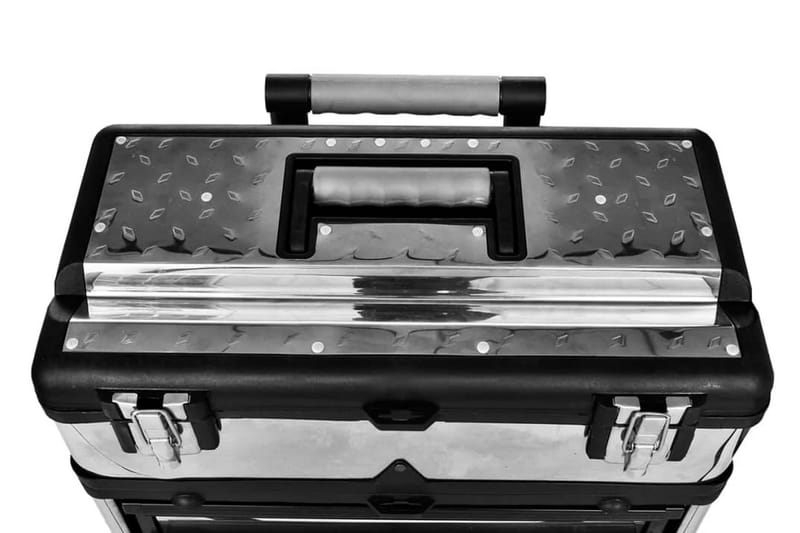 værktøjskasse på hjul 3 dele - Sølv - Værktøjskasse - Kasser - Garageinteriør & garageopbevaring