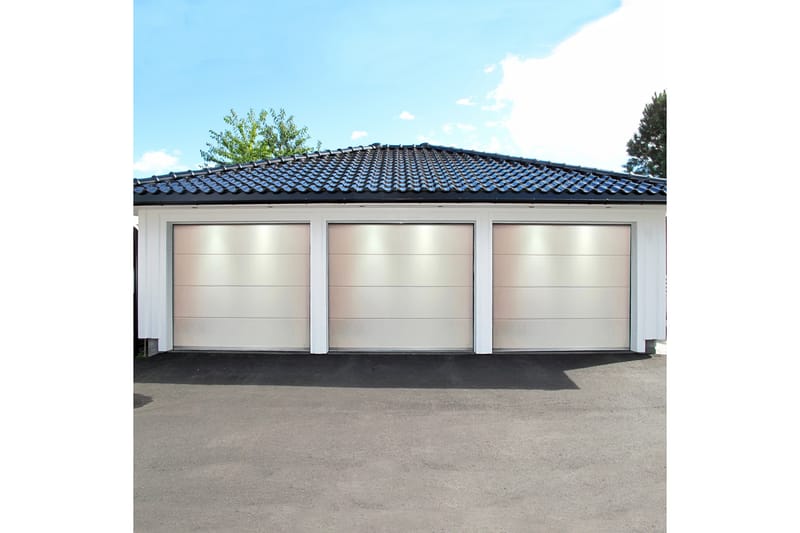 Garageport med motor 2,4 m - Hus & renovering - Garage & værksted - Garageporte - Fjernbetjening garageport