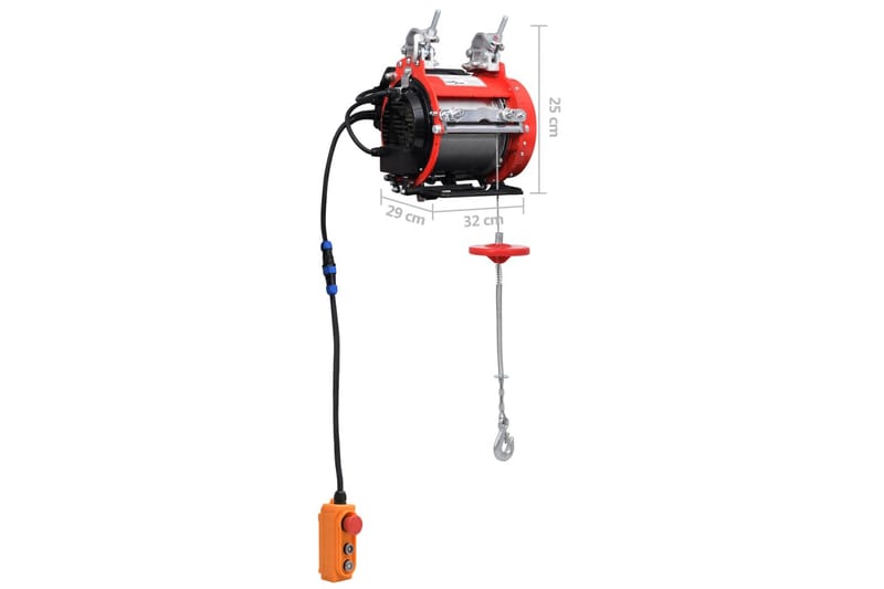 Elektrisk stilladshejs 500 kg 230 v - Rød - Hus & renovering - Garage & værksted - Garageinteriør & garageopbevaring