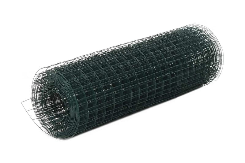 hønsenet stål med PVC-belægning 25 x 0,5 m grøn - Grøn - Hønsehus - Hønsegård - Til dyrene