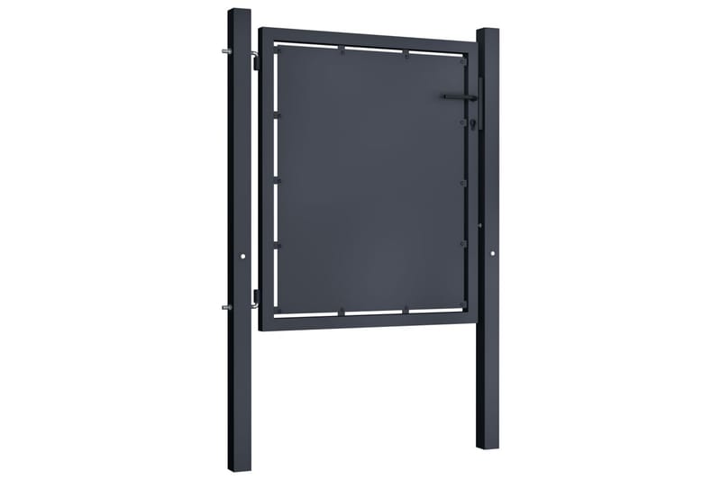 havelåge 100 x 100 cm stål antracitgrå - Grå - Hus & renovering - Indsynsbeskyttelse & indhegning - Låge