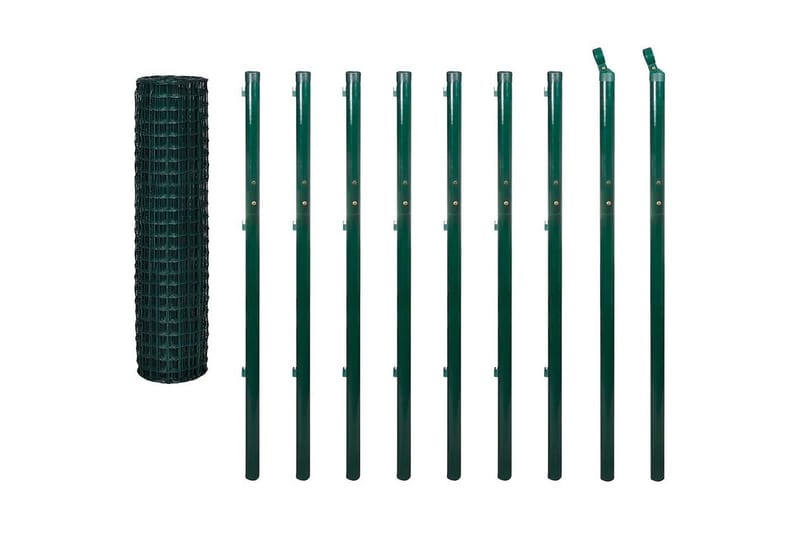 eurohegn 10 x 1,7 m stål grøn - Grøn - Hus & renovering - Indsynsbeskyttelse & indhegning - Hegn