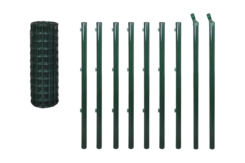 eurohegn 10 x 1 m stål grøn - Grøn - Hus & renovering - Indsynsbeskyttelse & indhegning - Hegn