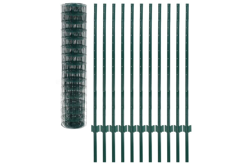 eurohegn 20 x 1,2 m stål grøn - Grøn - Hus & renovering - Indsynsbeskyttelse & indhegning - Hegn