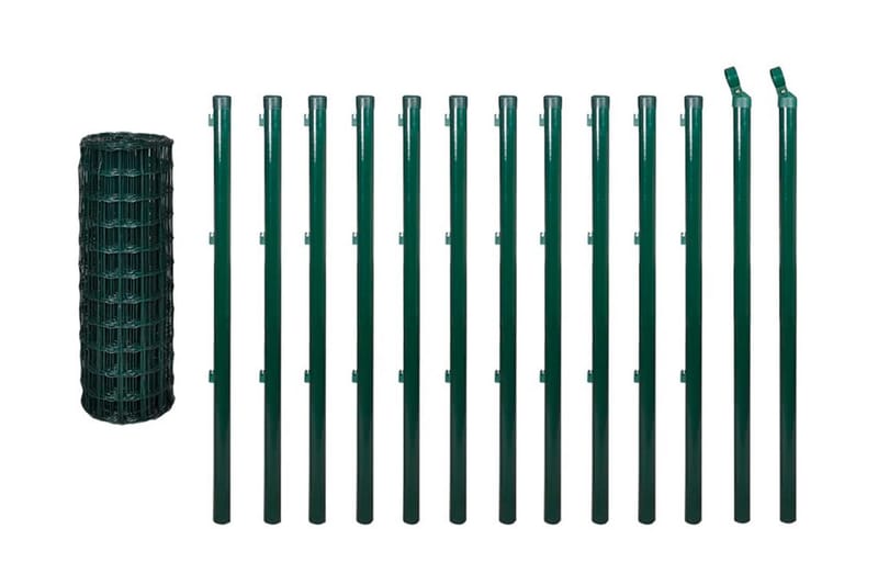 eurohegn 25 x 0,8 m stål grøn - Grøn - Hus & renovering - Indsynsbeskyttelse & indhegning - Hegn
