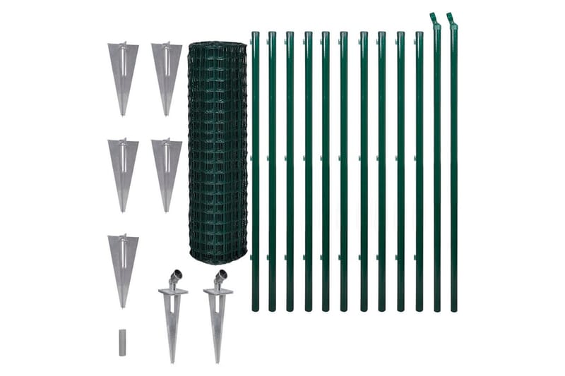 eurohegn 25 x 1,5 m stål grøn - Grøn - Hus & renovering - Indsynsbeskyttelse & indhegning - Hegn