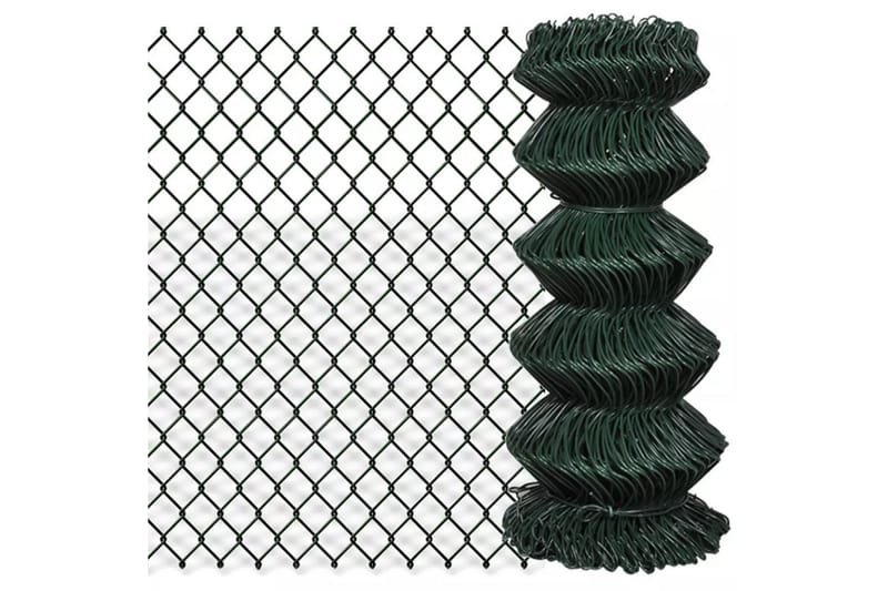 fletvævshegn galvaniseret stål 0,8 x 15 m grøn - Grøn - Hus & renovering - Indsynsbeskyttelse & indhegning - Hegn