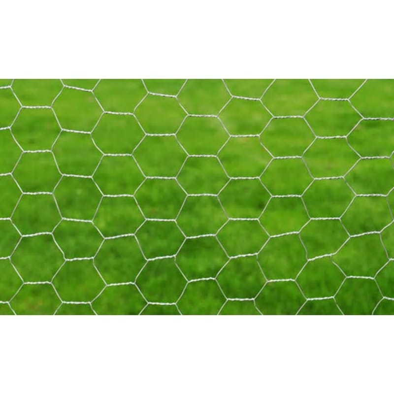 hønsenet sekskantet 1 x 25 m galvaniseret stål sølvfarvet - Sølv - Hus & renovering - Indsynsbeskyttelse & indhegning - Hegn