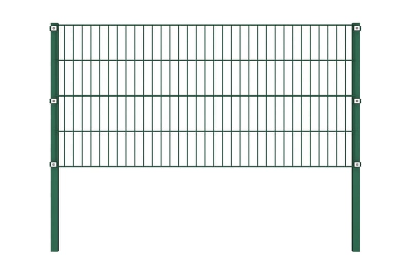 hegnspanel med stolper 11,9 x 0,8 m jern grøn - Hus & renovering - Indsynsbeskyttelse & indhegning - Hegn
